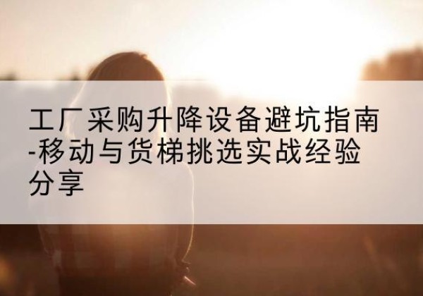 辽阳移动式升降机怎么选-工厂采购升降设备避坑指南-移动与货梯挑选实战经验分享