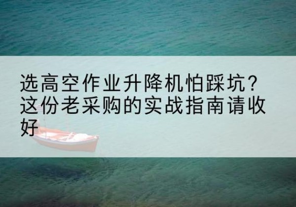 辽阳高空作业升降机厂家推荐-选高空作业升降机怕踩坑？这份老采购的实战指南请收好
